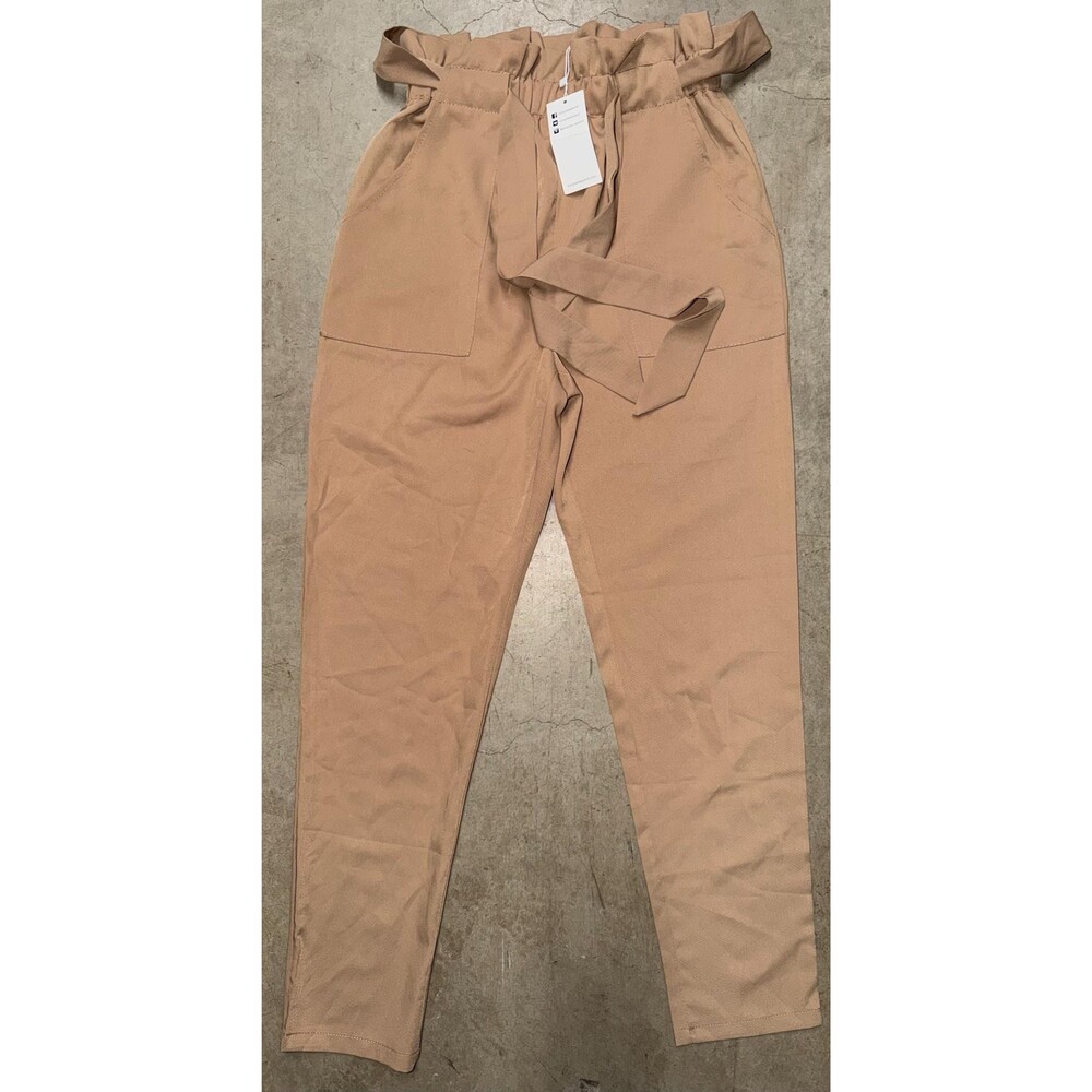 Simplee womens paperbag waist pants, size small